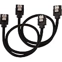 Corsair Premium Sleeved SATA Cable - SATA 6Gbps 30cm, Black