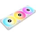 CORSAIR iCUE Link QX120 RGB 120mm Magnetic Dome RGB Fans - Triple Fan Starter Kit with iCUE Link System Hub - White