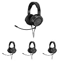 Corsair Virtuoso PRO Wired Open Back Gaming Headset - Detachable Uni-Directional Microphone - 50mm Graphene Drivers - 20Hz-40 kHz Frequency Response - Carbon, (Pack of 4)