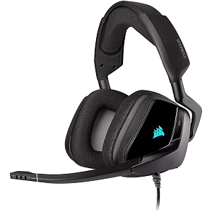 corsair void elite wired over ear headphones with mic carbon
