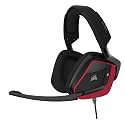 Corsair Void Elite Surround Wired Over Ear Gaming Headphones with Mic 7.1 Surround Sound, Optimised Omnidirection Mic with PC, PS4, Xbox One, Switch and Mobile Compatibility Red (CA-9011206-AP)