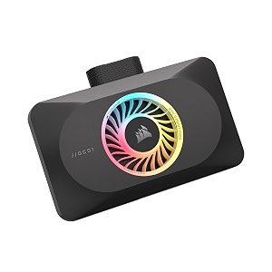 corsair xg3 rgb hybrid gpu water block  hybrid custom cooling compatible with 5080 5070 ti amp 5070 gpus 18 addressable rgb leds icue link connectivity built-in temperature sensor  black
