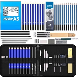 corslet drawing kit 47 pcs 35 pcs drawing pencils set and 12 pcs sketch pencil set art supplies sketching set artist kit for sketching shading and blending charcoal graphite shading pencils set
