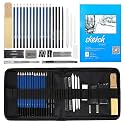 Corslet 35 Pieces Professional Drawing Pencils&amp;Sketch Kit For Artist Art Drawing Pencil Set For Artists Painting Sketching Kit,White