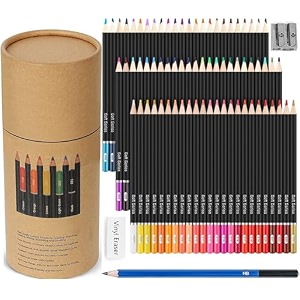 corslet 75 pc pencil colour set 72 colour pencils for artists 1 sharpener 1 eraser for adult coloring books school supplies soft core colour pencil set for kids sketching drawing pencils art supplies
