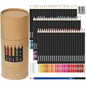 Corslet 75 Pc Pencil Colour Set 72 Colour Pencils for Artists 1 Sharpener 1 Eraser for Adult Coloring Books School Supplies Soft Core Colour Pencil Set for Kids Sketching Drawing Pencils Art Supplies