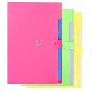 corslet file folder for documents a4 size certificates paper holder files for students office home 5 pocket pack of 3