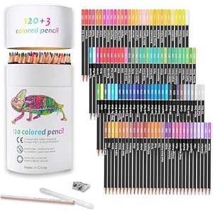 corslet set of 123 premium colour pencils 120 pencil colours artists soft core vibrant color pencil set ideal for drawing sketching shading coloring pencils for adult beginners kids colour set