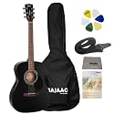 Cort AF510E Electro Acoustic Guitar with Gig-Bag, Polishing Cloth, Strap, Picks & E-Book - Black