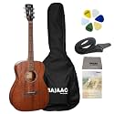 Cort AF510M-OP Acoustic Guitar with Gig-Bag, Polishing Cloth, Strap, Picks &amp; E-Book - Open Pore