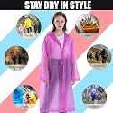 Raincoat For Women,Men,Boys &amp; Girls Waterproof Full Rain Coat Multicolor, universal, Free Size Hooded Rainwear Pack Of 1