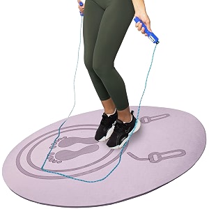 cortina 5234 x 3234 non-slip jump rope pad for indoor amp outdoor use thick shock-absorbing workout surface for crossrope amp exercise durable oval design purple
