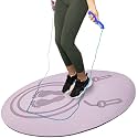 Cortina 52" x 32" Non-Slip Jump Rope Pad for Indoor &amp; Outdoor Use, Thick Shock-Absorbing Workout Surface for Crossrope &amp; Exercise, Durable Oval Design, Purple