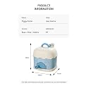 Cortina Cottage House-Shaped Piggy Bank for Kids – Cute ATM-Style Coin Bank, Plastic Coin Saver with Handle &amp; Keys, Money Box Gift Item for Kids Ages 3+ (Blue, Pack of 1)