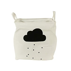 cortina folding round laundry basket for dirty clothes round collapsible storage basket - 45 ltr cream
