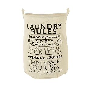 cortina folding round laundry basket for dirty clothes round collapsible storage basket - 45 ltr cream-2