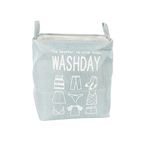 cortina folding round laundry basket for dirty clothes round collapsible storage basket - 45 ltr blue-2