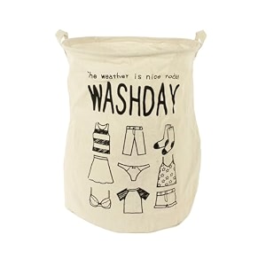 cortina folding round laundry basket for dirty clothes round collapsible storage basket - 45 ltr cream-1