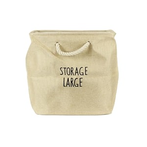 cortina folding round laundry basket for dirty clothes round collapsible storage basket - 45 ltr light brown