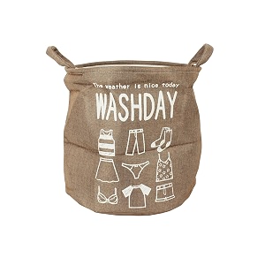 cortina folding round laundry basket for dirty clothes round collapsible storage basket - 45 ltr dark brown-1