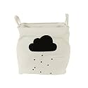 Cortina Folding Round Laundry Basket for Dirty Clothes, Round Collapsible Storage Basket - 45 Ltr, Cream
