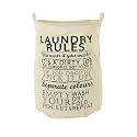 Cortina Folding Round Laundry Basket for Dirty Clothes, Round Collapsible Storage Basket - 45 Ltr, Cream-2