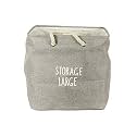 Cortina Folding Round Laundry Basket for Dirty Clothes, Round Collapsible Storage Basket - 45 Ltr, Beige