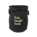 Cortina Folding Round Laundry Basket for Dirty Clothes, Round Collapsible Storage Basket - 45 Ltr, Beige