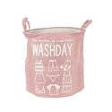 Cortina Folding Round Laundry Basket for Dirty Clothes, Round Collapsible Storage Basket - 45 Ltr, Pink-1