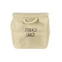 Cortina Folding Round Laundry Basket for Dirty Clothes, Round Collapsible Storage Basket - 45 Ltr, Light Brown