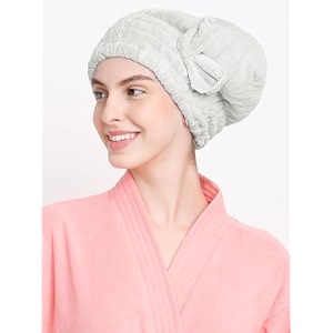 cortina microfiber hair towel cap soft absorbent quick drying 380 tc cap for curly thick hair wrap cap for women girls-pack of 1sky blue