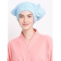 Cortina Microfiber Hair Towel Cap, Soft Absorbent Quick Drying Cap for Curly Thick Hair, Wrap Cap for Women Girls-Pack of 1, Blue