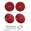 Corvette Jack Pucks Billet Aluminum Lifting Puck, Red, 4 Pack