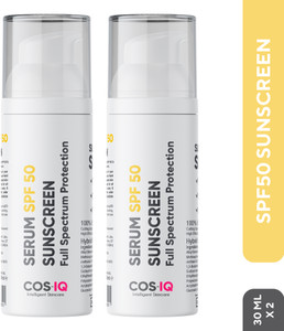 cos-iq sunscreen - spf 50 pa spf 50 pa sunscreen serum - invisible ultra lightweight matte fluid