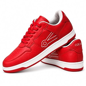 Cos tan Womens Red Casual Sneakers Lace-Up