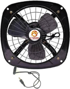 cosas 4000 reversible high speed  dust protection  kitchen use  bathroom use 230 mm exhaust fan black