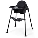 Cosco Kids Canteen High Chair Lightweight Portable Baby Feeding Chair with Adjustable Tray, Easy to Clean, Kitchen or Dining Use, Toddlers Up to 33 lbs, Mono Black