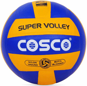 cosco super vollyball volleyball - size 4 standard pack of 1 yellow blue