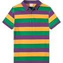 COSLAND Boys' Xs-Large Striped Polo Shirt, Cotton Short Sleeve Shirt