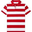 COSLAND Boys' Xs-Large Striped Polo Shirt, Cotton Short Sleeve Shirt