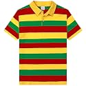 COSLAND Boys' Xs-Large Striped Polo Shirt, Cotton Short Sleeve Shirt