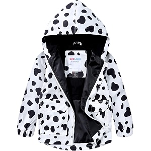 COSLAND Toddler Boys Girls Rain Jacket Waterproof