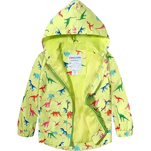 COSLAND Toddler Boys Girls Rain Jacket Waterproof