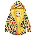 COSLAND Toddler Boys Girls Rain Jacket Waterproof Hooded Raincoat, 2-5T
