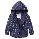 COSLAND Toddler Boys Girls Rain Jacket Waterproof Hooded Raincoat, 2-5T