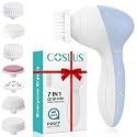 COSLUS Facial Cleansing Brush Face Scrubber, Upgrade Set, Blue