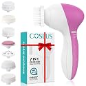 COSLUS Facial Cleansing Brush Face Scrubber, Upgrade Set, Pearl Pink