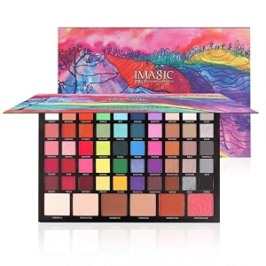 cosluxe imagic cosmetic 56-color eyeshadow palette rich colour 4 in 1 eyeshadow long lasting shimmer matte eye makeup blush amp highlight amp contour 90g