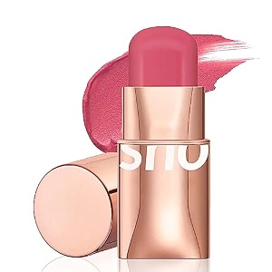 o two o blush stick for cheeks makeupwaterproof cream blush face stick multi-use lip and cheek tint lightweight easy to blend natural cream blusher 520 - glistening peach shimmery