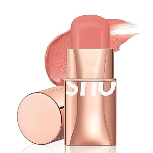 o two o blush stick for cheeks makeupwaterproof cream blush face stick multi-use lip and cheek tint lightweight easy to blend natural cream blusher 03 - coral red - shy